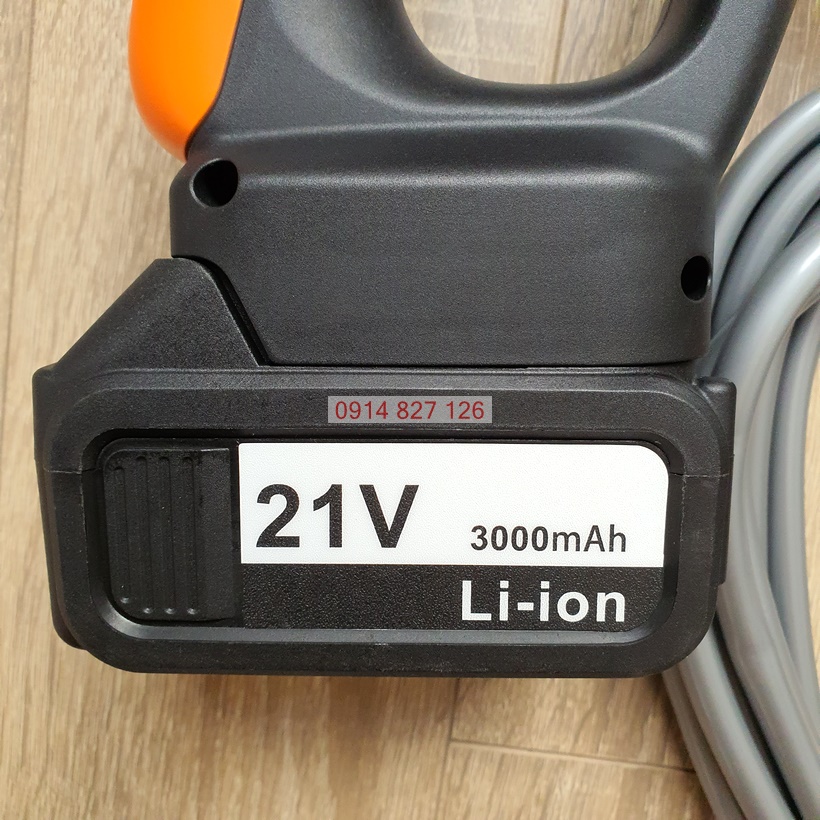 Bộ Máy Rửa Xe pin 21V hãng KAPUSI K-6995 đủ phụ kiện rửa ô tô, xe máy, tưới cây, sân vườn