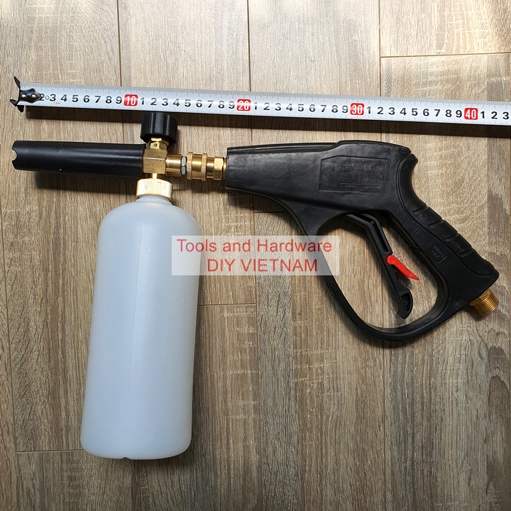 Combo súng xịt rửa xe và bình tạo bọt tuyết cao cấp cho máy rửa xe áp lực cao
