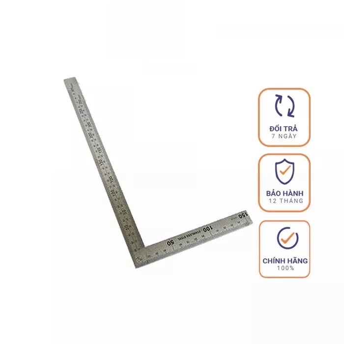 Thước ke góc 90 độ KAPUSI Nhật Bản 150x300mm, 250x500mm, nhôm cao cấp