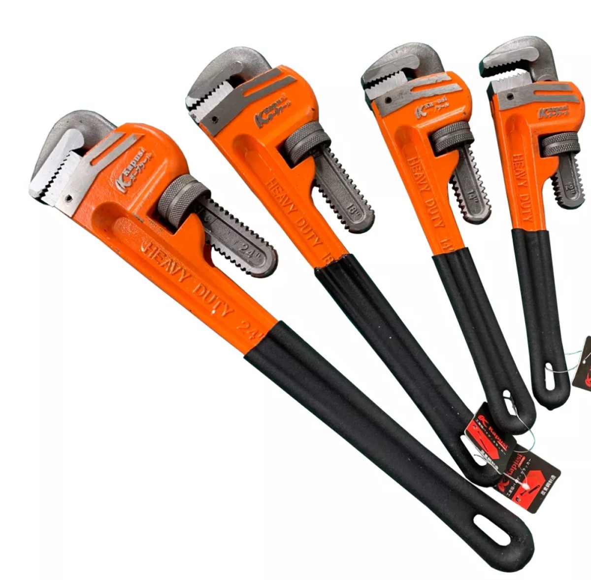 Mỏ lết răng sửa ông nước Kapusi, cỡ từ 12-14-18-24inch, thép CR-V, BH 12 tháng, Kìm nước cao cấp diy-vietnam