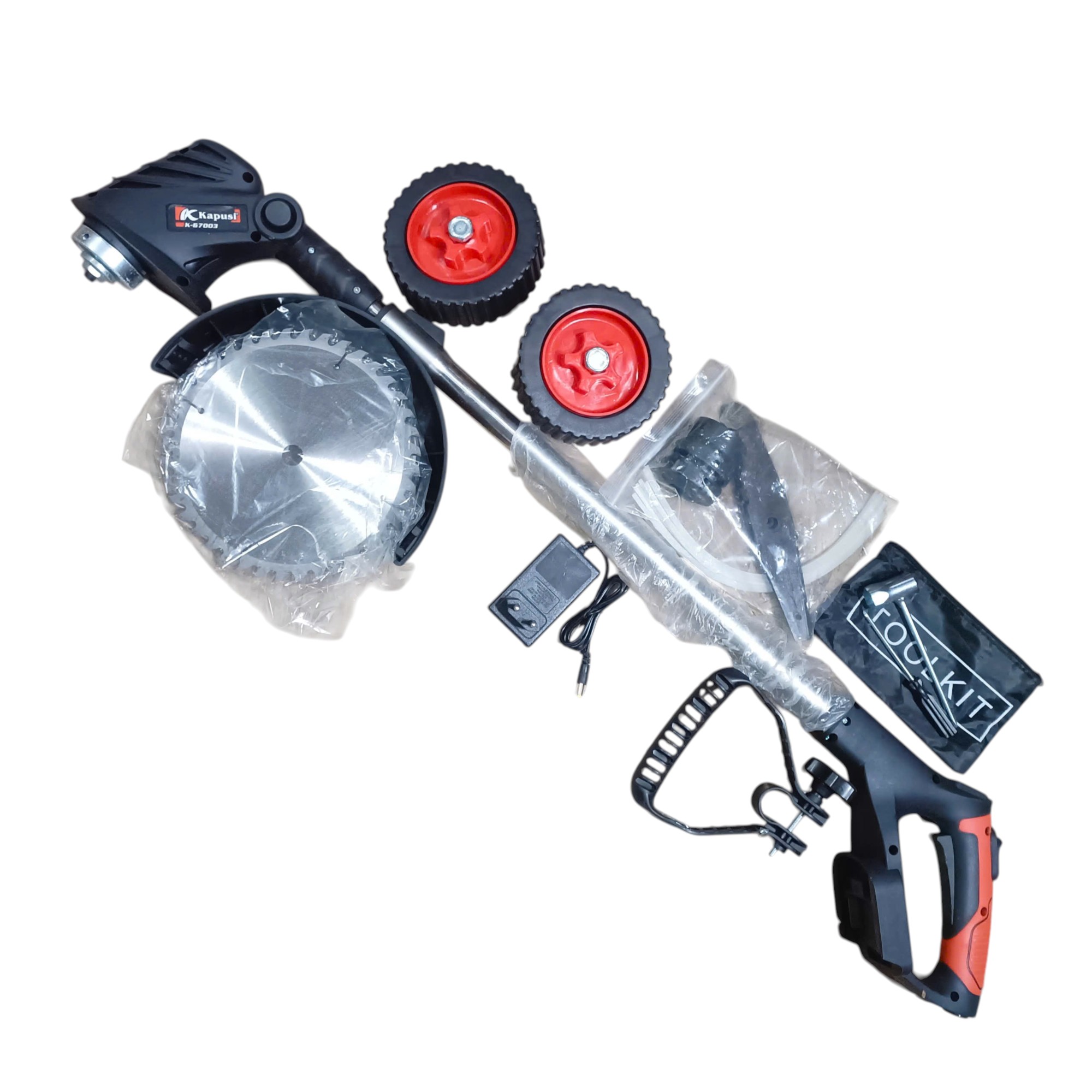 Máy Cắt Cỏ Pin Kapusi K-67003 Không Chổi Than – Dùng Pin 21V, Trang bị khóa an toàn, Đa Phụ Kiện, Gọn Nhẹ, Bh 12 tháng
