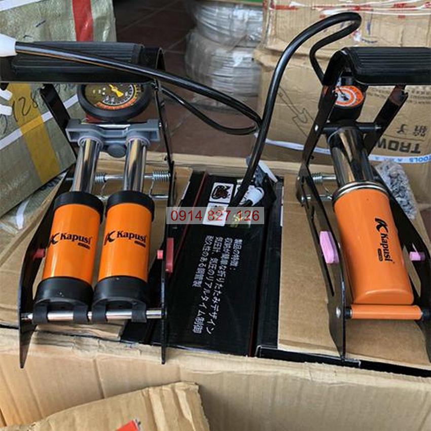 Bơm đạp chân 2 ống nén khí K-3036 KAPUSI 2 Pitton, công suất 15kg/cm3, đa năng