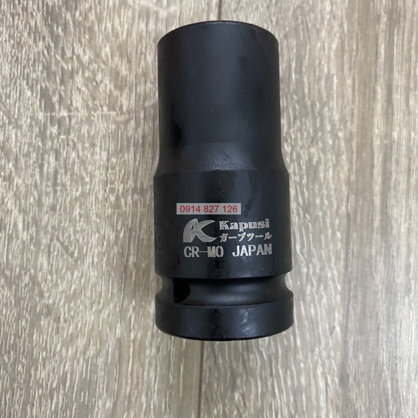 Đầu tuýp khẩu KAPUSI hệ 3/4 inch (193mm) thép đen CR-Mo cỡ từ 21-46mm