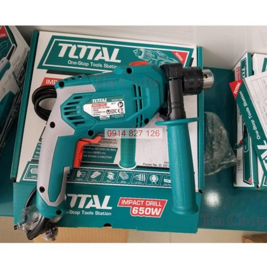 Máy khoan cầm tay Total 550-1010w có búa, chỉnh tốc, đầu kẹp 1.5-13mm