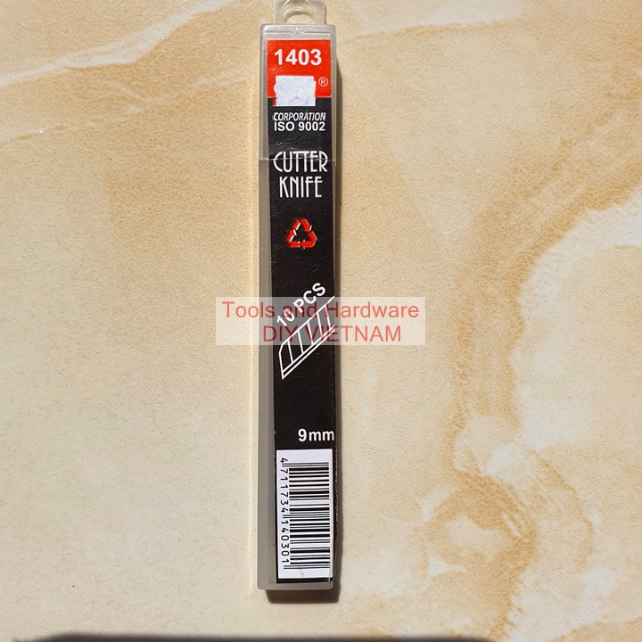 Hộp 10 lưỡi dao rọc giấy mini thay thế hãng SDI Việt Nam cao cấp, Kích cỡ 9mm