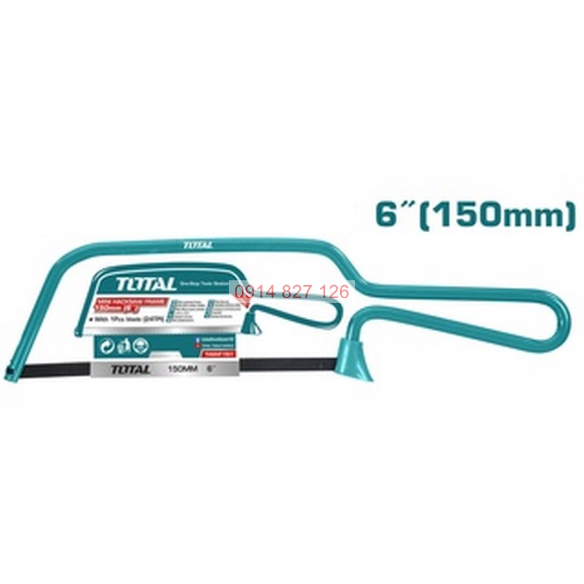 Khung cưa sắt mini TOTAL THMHF1501 chất liệu cao cấp cứng cáp tốt, lưỡi cưa 24 TPI