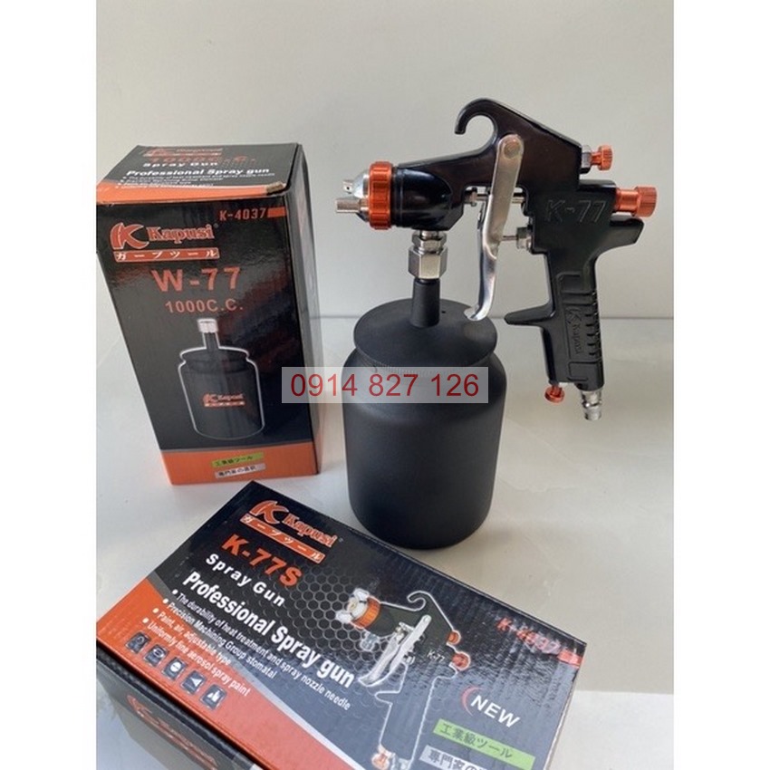 Súng phun sơn W77G 3.0 KAPUSI K-4038 bình dưới 1000CC