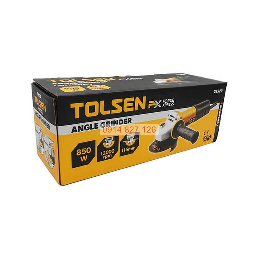 Máy cắt mài góc 760W TOLSEN 79542, đường kính đã 100mm, trục M10, tốc độ 11000v/p