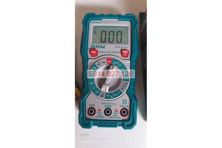 Đồng hồ đo điện vạn năng TOTAL đo AC DC 600V 10A, đo dòng điện, điện áp, điện trở
