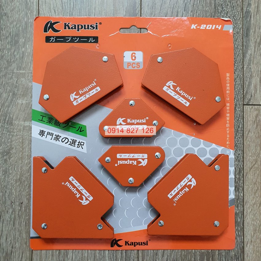 Bộ 6 ke góc nam châm KAPUSI K-2014, nam châm vĩnh cửu