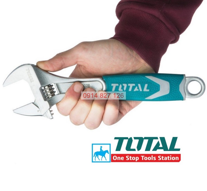 Mỏ lết công cầm tay đa năng TOTAL THT101066 6inch -12inch, cờ lê thép Cr-V