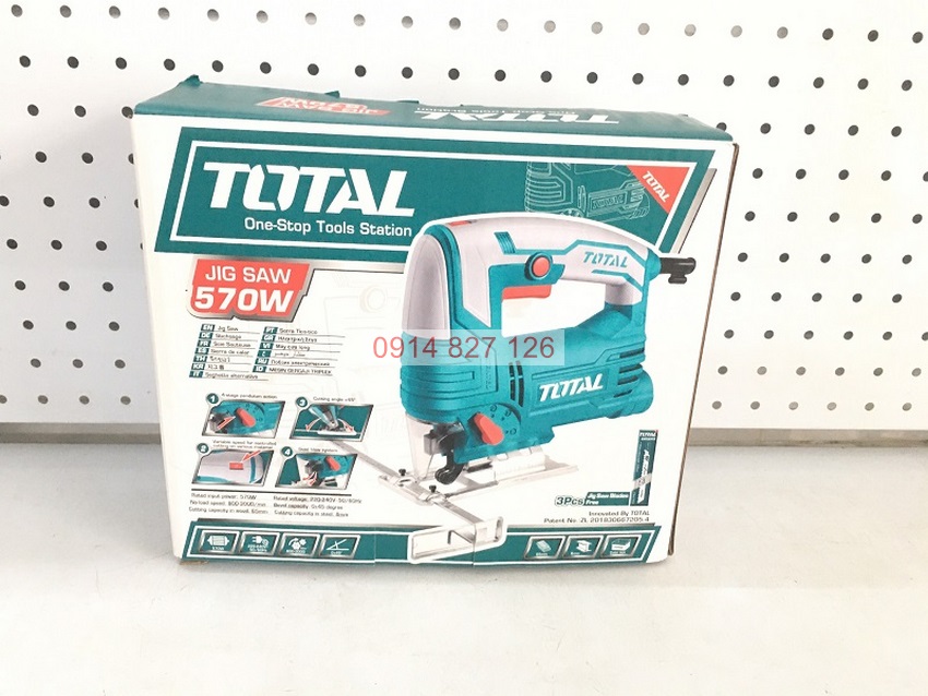 Máy cưa lọng Total TS206656, 570w tặng kèm 1 lưỡi cưa lọng, tốc độ không tải 800-3000 vòng/phút