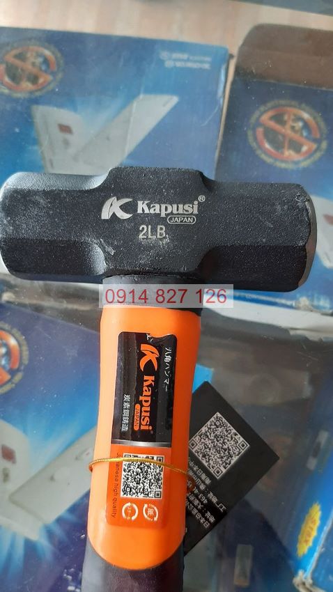 Búa tạ lục giác 2 đầu KAPUSI Nhật Bản cỡ 0.9-1.4-1.8kg, thép cao cấp, tay cao su, Bh 12 tháng diy-vietnam