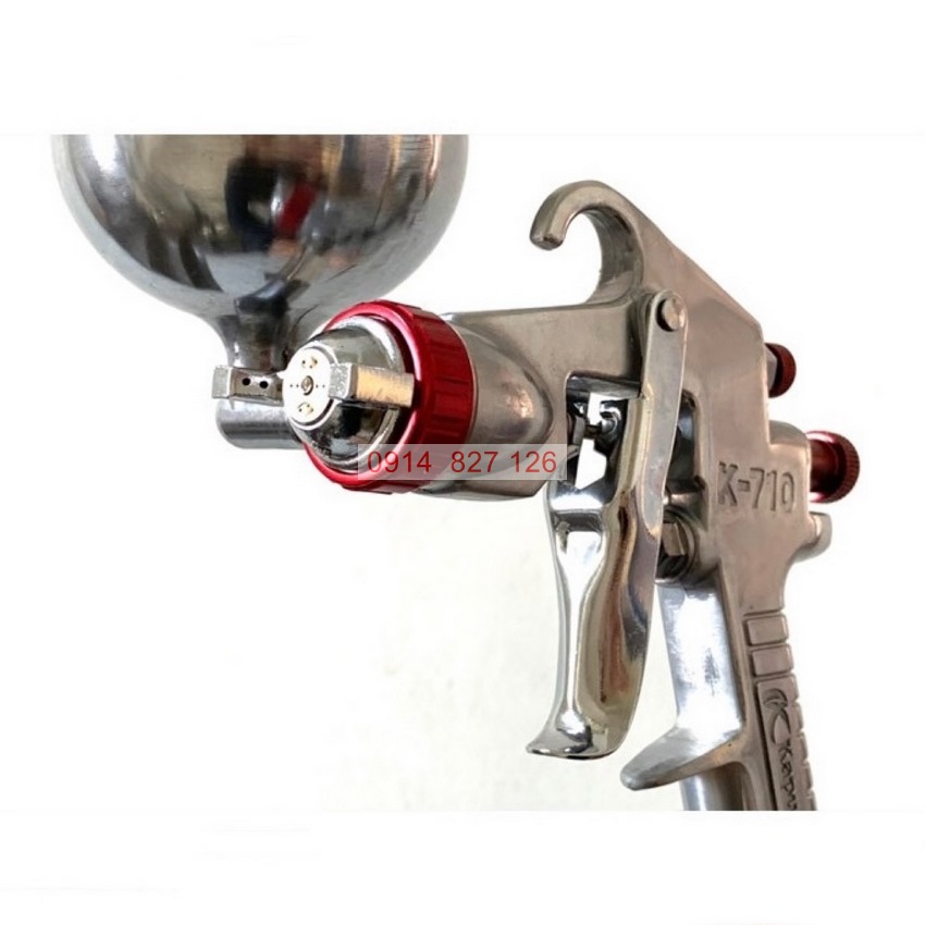 Súng phun sơn cầm tay K-710G KAPUSI K-4016, dùng khí nén, thân full kim loại