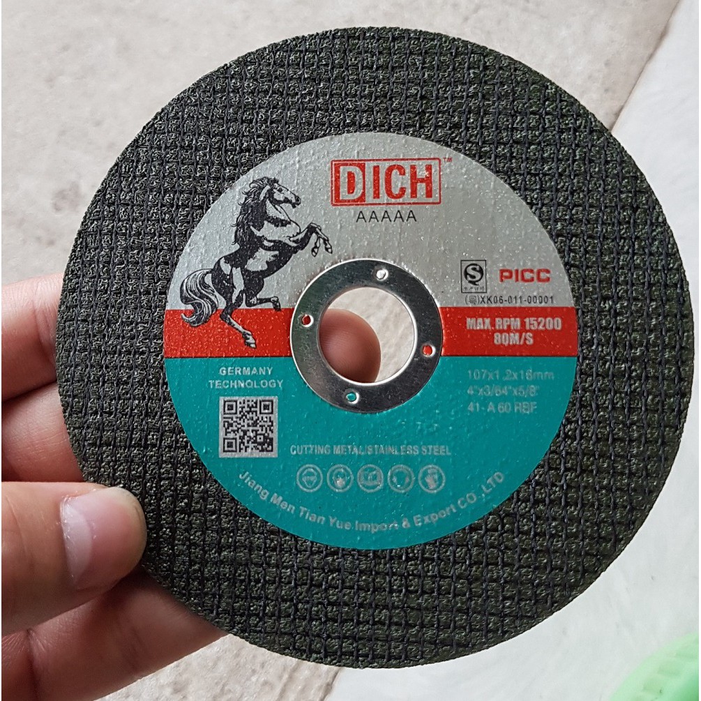 Hộp đá cắt Ngựa 105x1.2x16mm - cắt sắt và inox (50 viên/hộp)