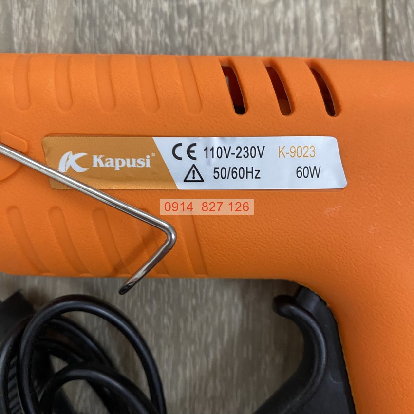 Súng bắn keo 60W KAPUSI K-9025, đầu kim loại chịu nhiệt