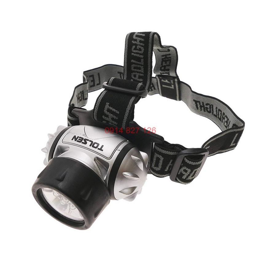 Đèn đội đầu 7 LED trắng hãng TOLSEN  60011 nhỏ gọn, trọng lượng nhẹ, BH 12 tháng diy-vietnam