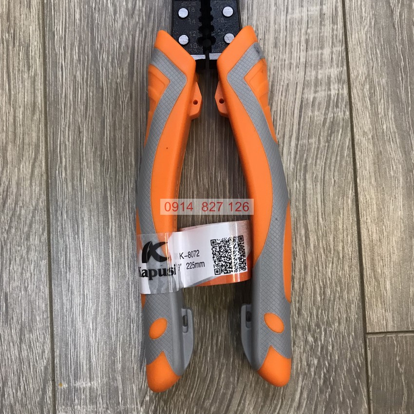 Kìm nhọn đa năng 9inch 225mm KAPUSI K-8072, thép CR-V độ cứng cao lưỡi kìm sắc bén