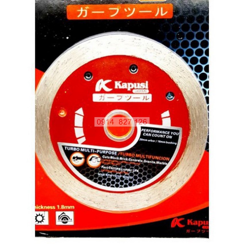 Đá cắt gạch 1 tấc K-8861, K-8860 KAPUSI, Lưỡi răng thưa và răng liền siêu sắc thép không gỉ