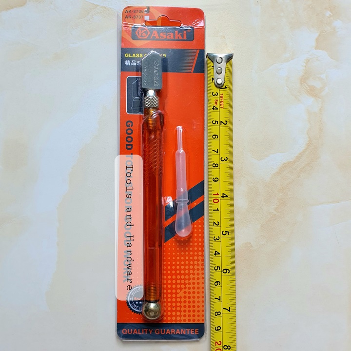 DAO CẮT KÍNH ASAKI CAO CẤP DÀI 180MM CẮT KÍNH DÀY 2 - 19MM