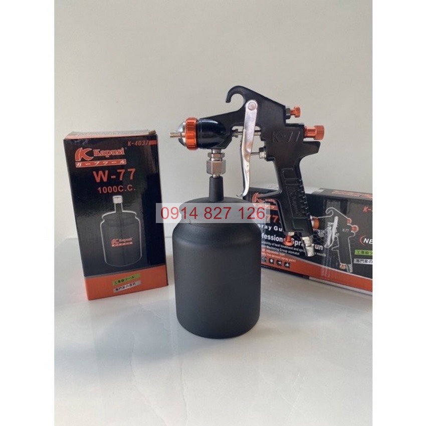 Súng phun sơn W77G 3.0 KAPUSI K-4038 bình dưới 1000CC