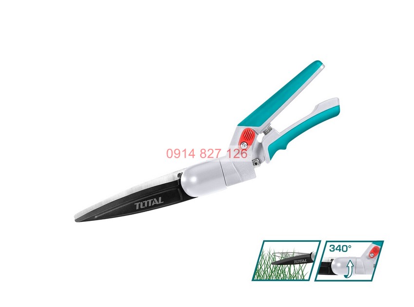Kéo cắt cỏ TOTAL THTGS60340 kéo làm vườn chiều dài 340mm, lưỡi 180mm, Chịu nhiệt