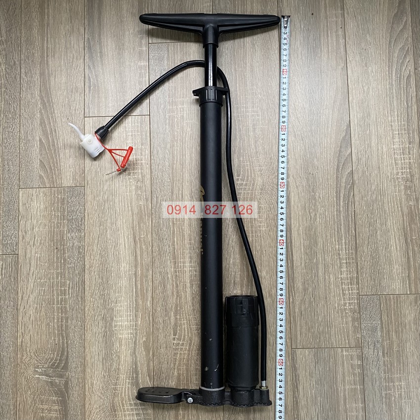 Bơm xe bằng tay có đồng hồ K-3038 Kapusi dây dẫn cao su chất lượng tốt bền bỉ