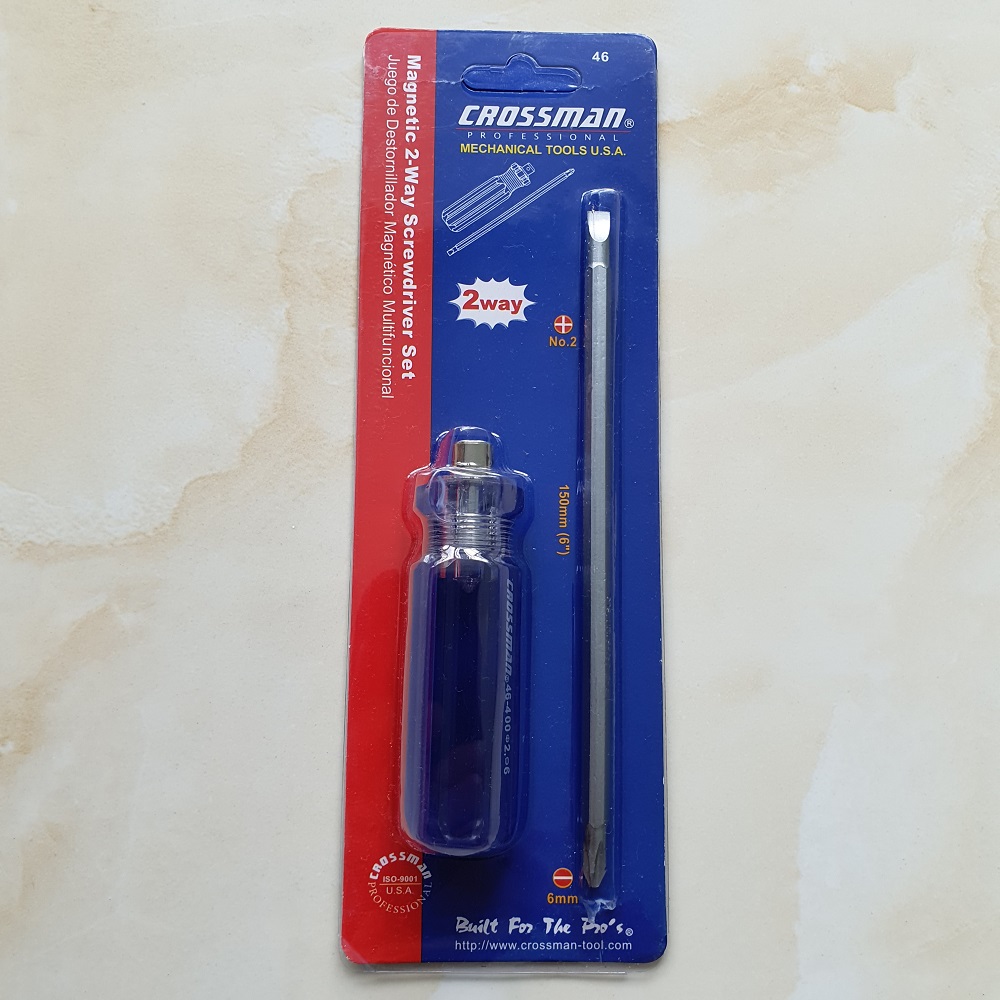 Tô vít 2 đầu chính hãng Crossman các cỡ từ 36mm-200mm, tua vít đổi đầu, tô vit đảo, tua vit 2 đầu. tuốc nơ vít đảo đầu, tua vit crossman