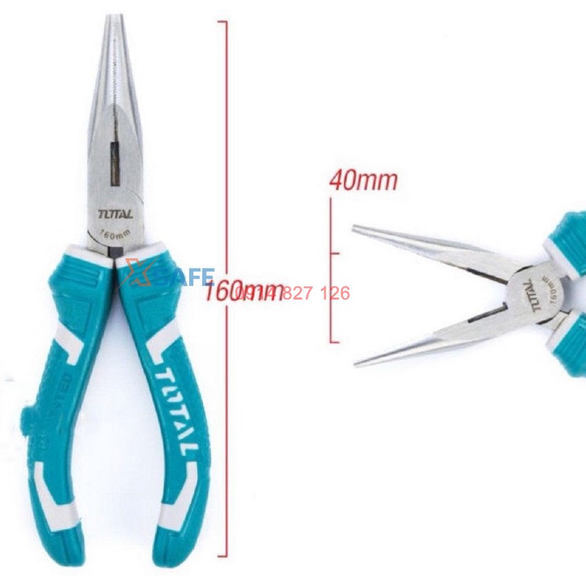 Bộ 3 kềm đa năng TOTAL THT1K0301 Kìm cắt kềm răng điện kềm mũi nhọn thép crv