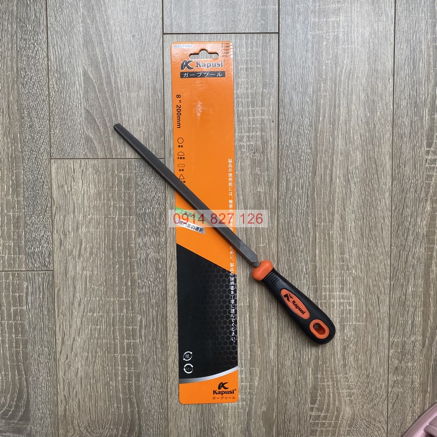 Dũa mài kim loại đa năng tay cầm TPR cao cấp KAPUSI 200mm K-3761 hình tròn, K-3746 bán nguyệt, K-3751 tam giác