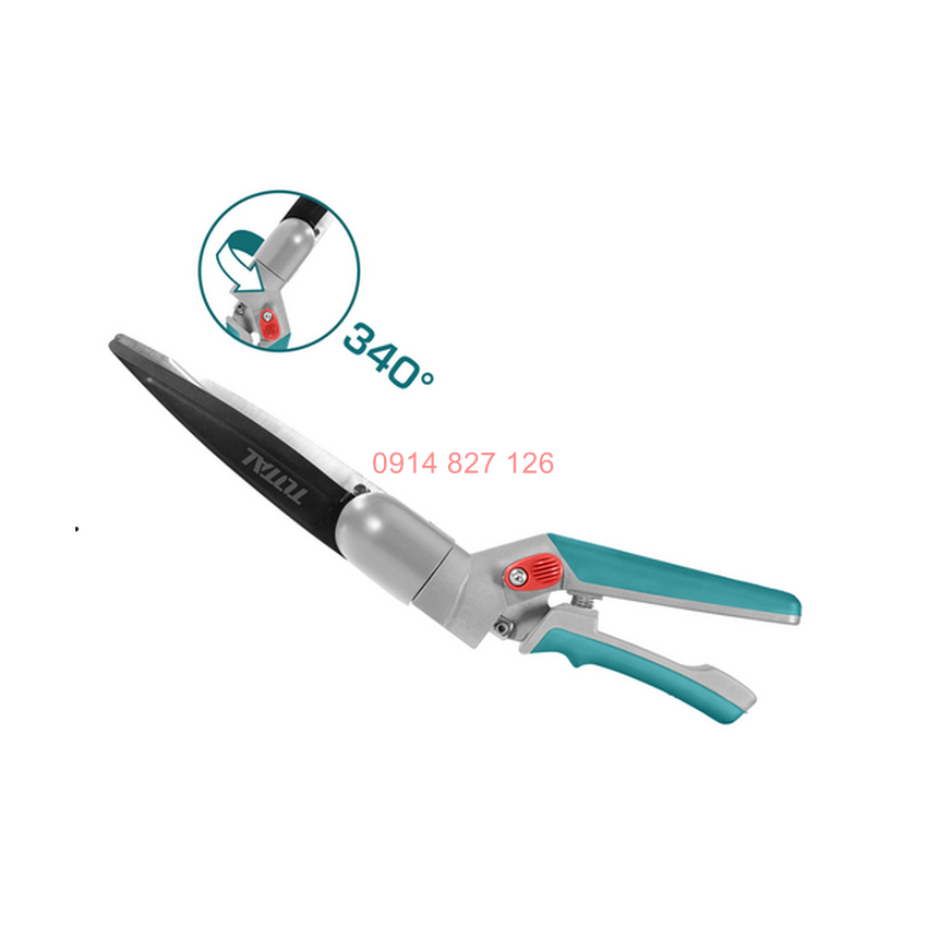 Kéo cắt cỏ TOTAL THTGS60340 kéo làm vườn chiều dài 340mm, lưỡi 180mm, Chịu nhiệt