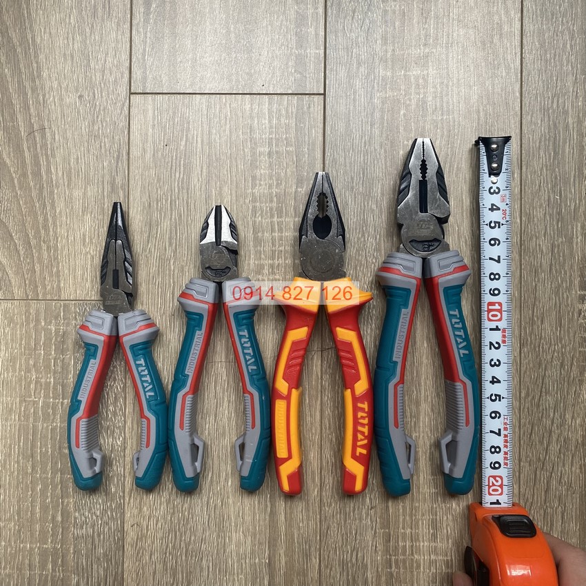 Bộ kìm điện cao cấp TOTAL 4 cây THT2K0456, 8-6-6-7 inch, thép CR-V