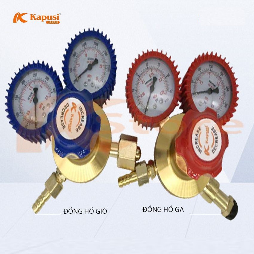 Đồng hồ ga điều áp khí gas và oxy (K-2008 và K-2006) KAPUSI, van giảm áp, áp suất 15Mpa