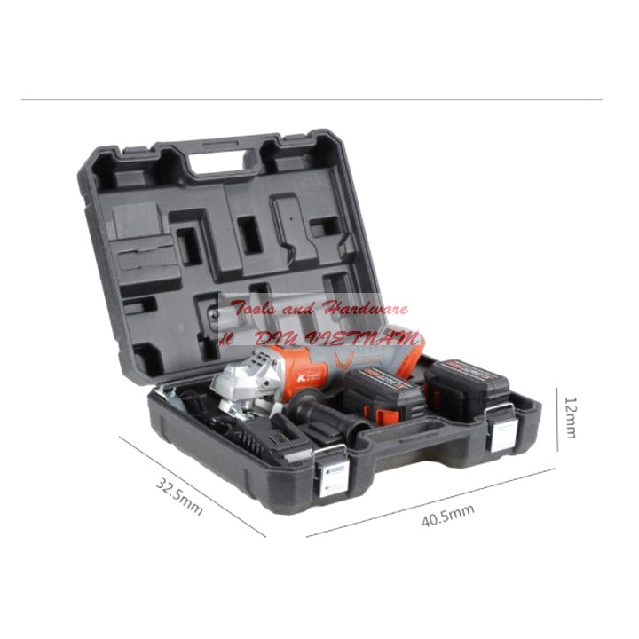 Máy mài góc,máy cắt hãng K-6886 KAPUSI, Không chổi than, Pin 10 cell 2000