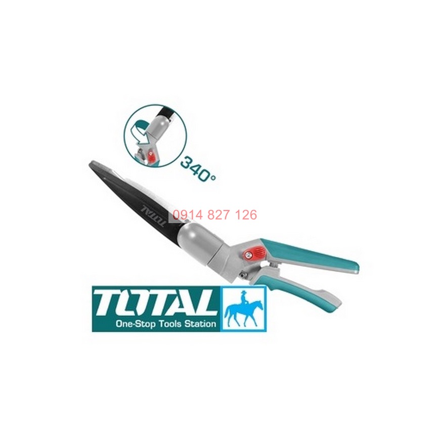 Kéo cắt cỏ TOTAL THTGS60340 kéo làm vườn chiều dài 340mm, lưỡi 180mm, Chịu nhiệt