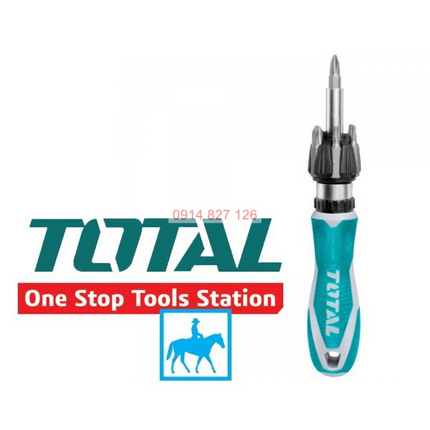 Bộ tua vít đa năng 8 chi tiết TOTAL TACSD30086 chất liệu hợp kim cứng cáp, chịu lực cao