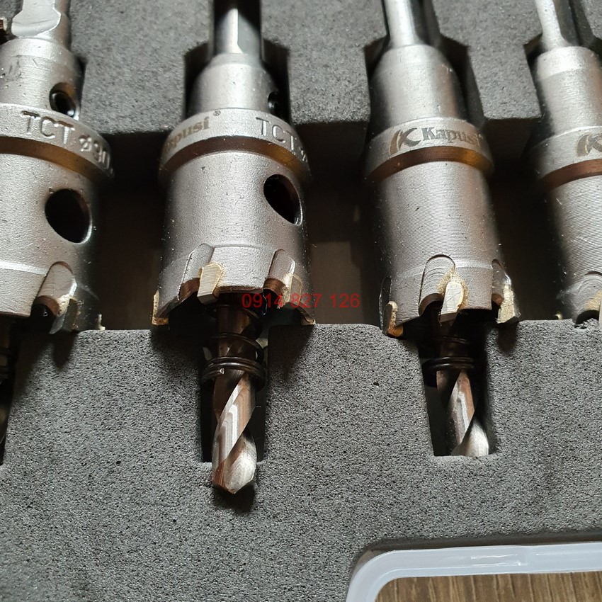 Bộ 6 mũi khoét sắt, Inox Kapusi bao gồm 16 -18 - 20 - 22 - 25 - 30  K-3692