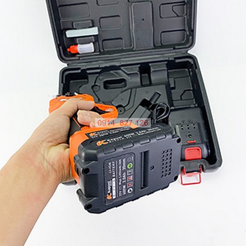 Máy cắt tỉa cành cây cán đen cao cấp Kapusi Japan, pin 21V công suất 600W thép HSS, BH 12 tháng Kouritsu Official Store