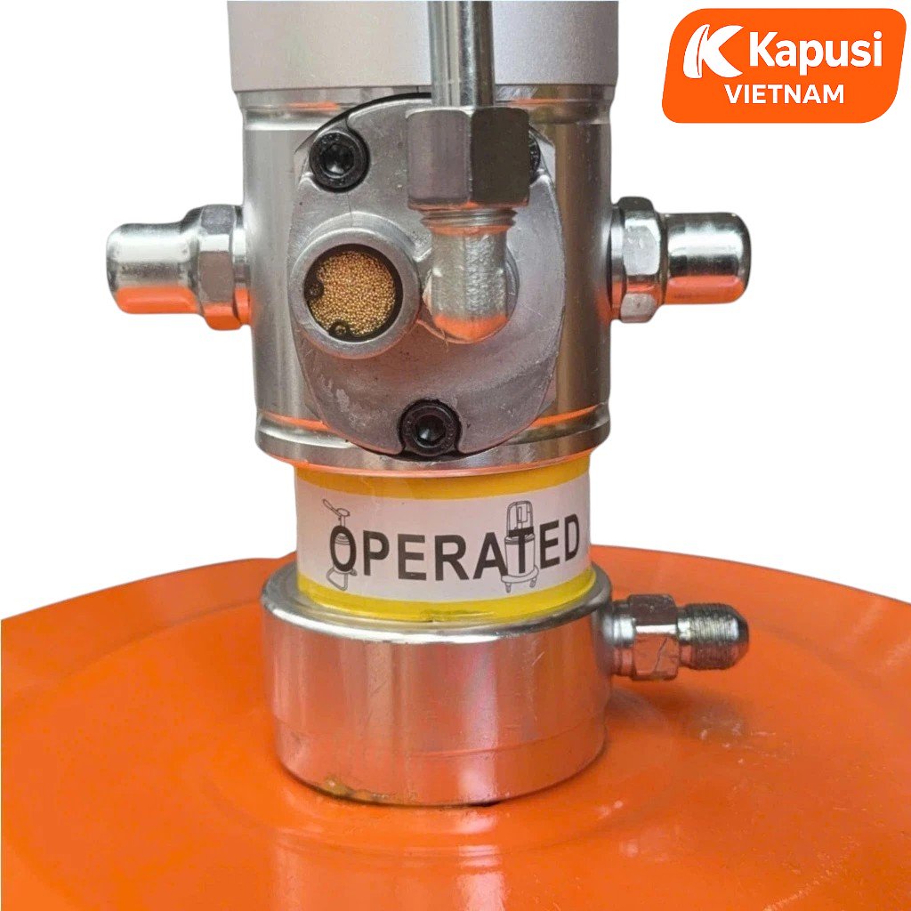 Máy Bơm Mỡ Khí Nén 40L Kapusi K-9091 - Thùng Bơm Mỡ Bằng Hơi Công Nghiệp Thép Dày Sơn Tĩnh Điện Chống Gỉ, BH 12 tháng