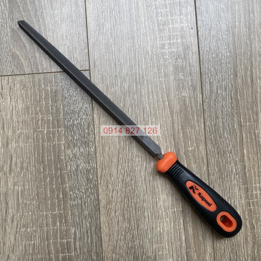 Dũa mài kim loại đa năng tay cầm TPR cao cấp KAPUSI 200mm K-3761 hình tròn, K-3746 bán nguyệt, K-3751 tam giác