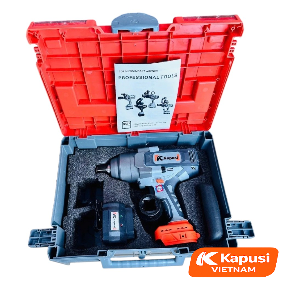 Máy Bắn Ốc Pin Kapusi K6896 Đầu 3/4 Inch 3300N.m - Động Cơ Không Chổi Than Brushless Lực Siết Mạnh Chính Hãng, BH 12T
