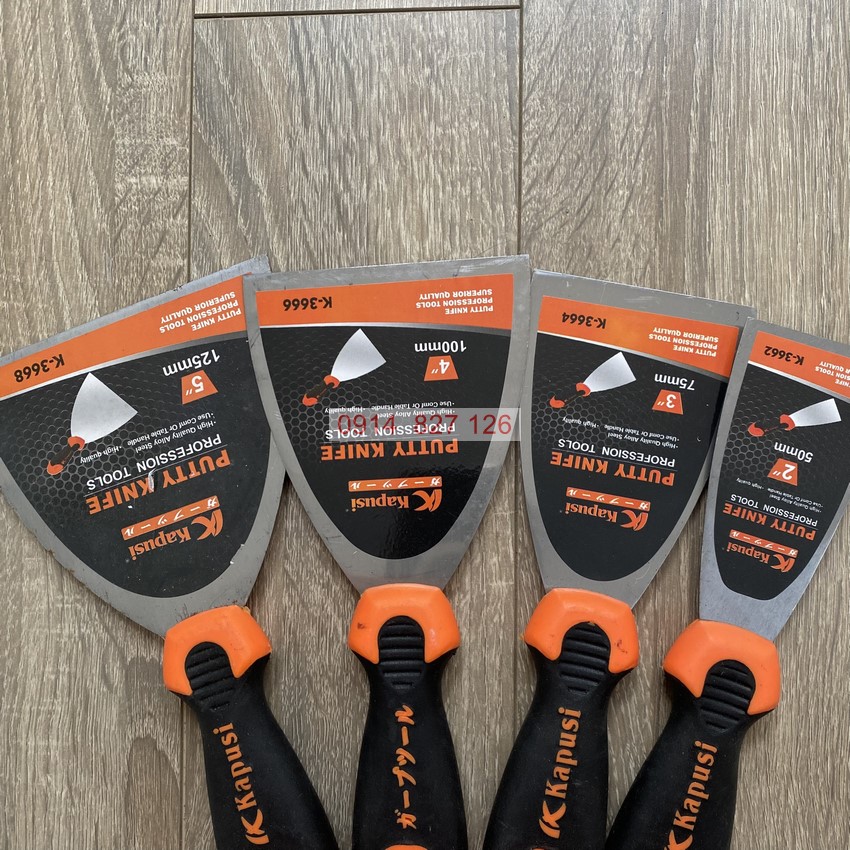 Bay sủi sơn cán ngắn 2-5inch KAPUSI K-3662, K-3664, K-3666, K-3668, Tay cầm bằng nhựa chắc chắn thép không gỉ