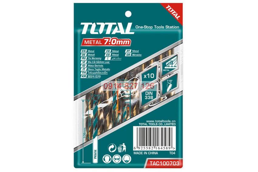 Mũi khoan Sắt TOTAL đủ size, rắn chắc bền đẹp, sử dụng cho tất cả các máy