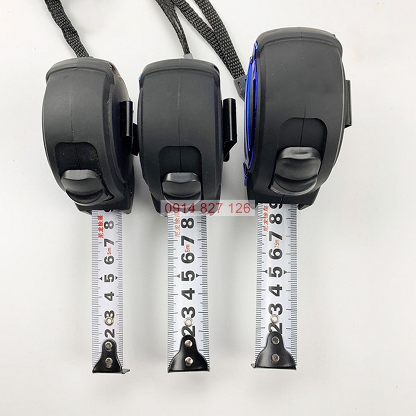 Thước rút hệ mét KAPUSI chống va đập, nền trắng, chống xước 3-5-7.5m (K-2663, K-2664, K-2665, K-2666)