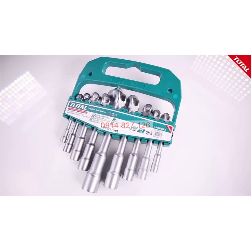 Bộ chìa vặn góc chữ L 9 chi tiết (đồng điếu) Total TLASWT0901 dụng cụ vặn ốc, bu lông