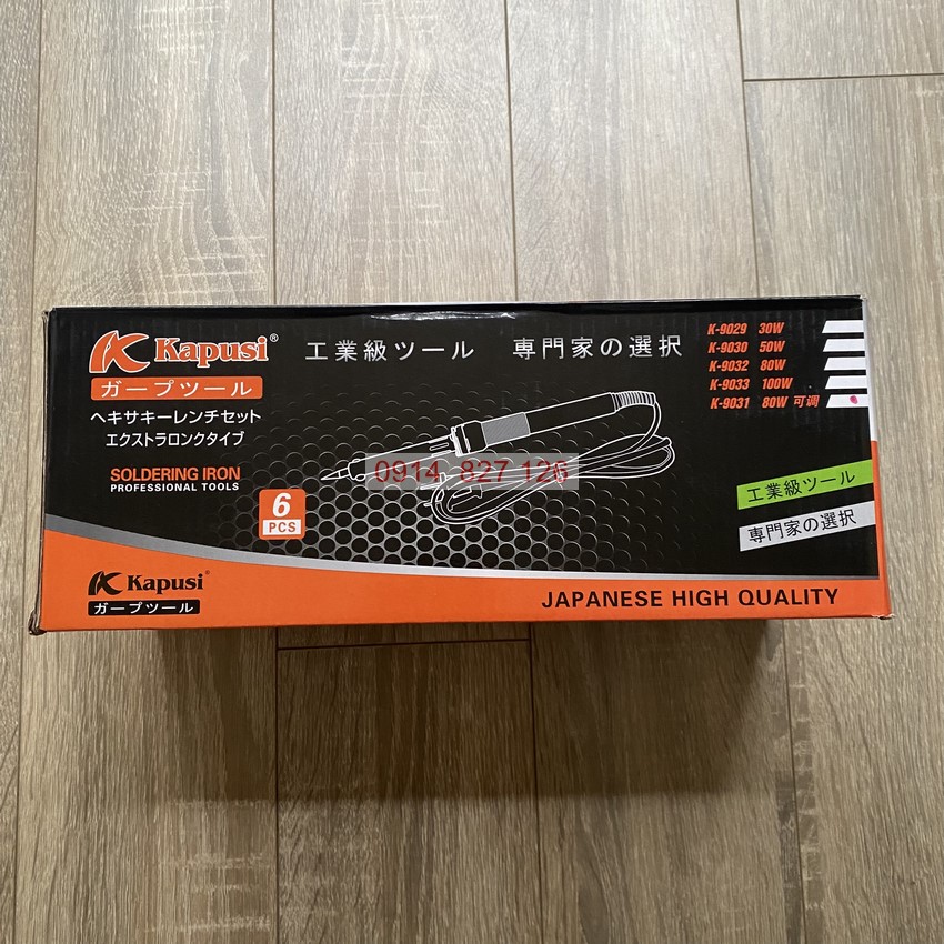 Mỏ hàn nhiệt cao cấp Kapusi công suất 80W K-9031 có núm điều chỉnh nhiệt độ