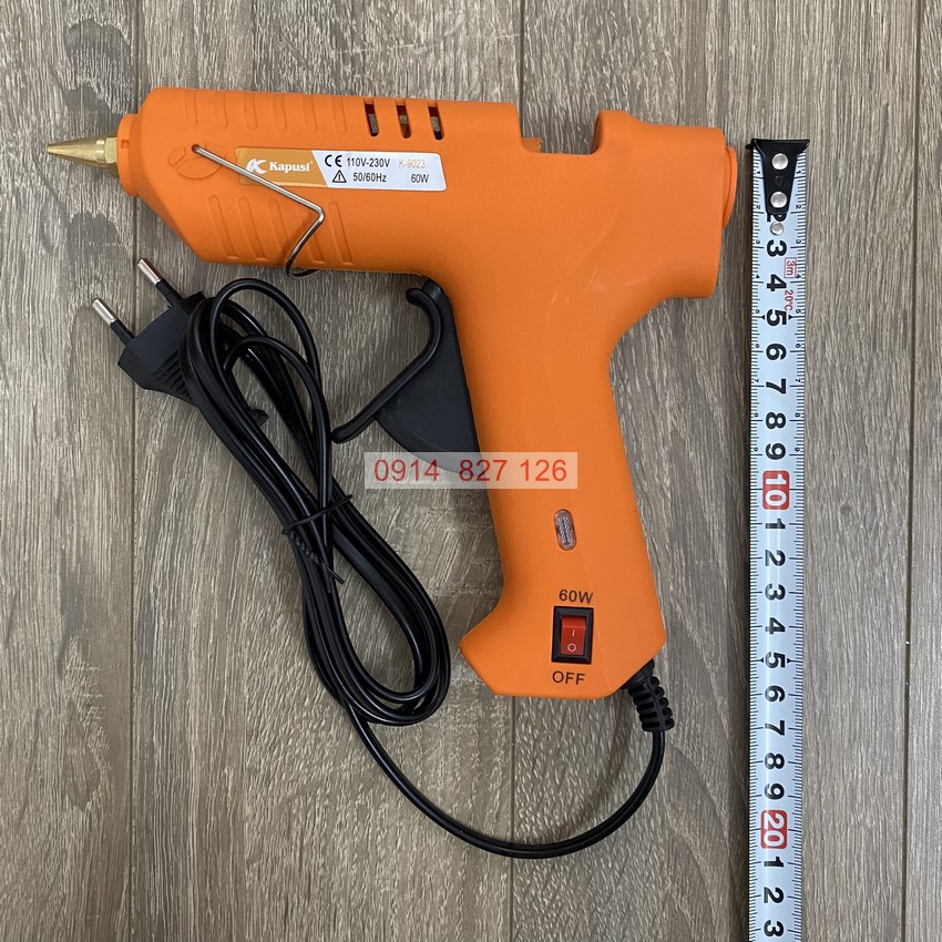 Súng bắn keo 60W KAPUSI K-9025, đầu kim loại chịu nhiệt