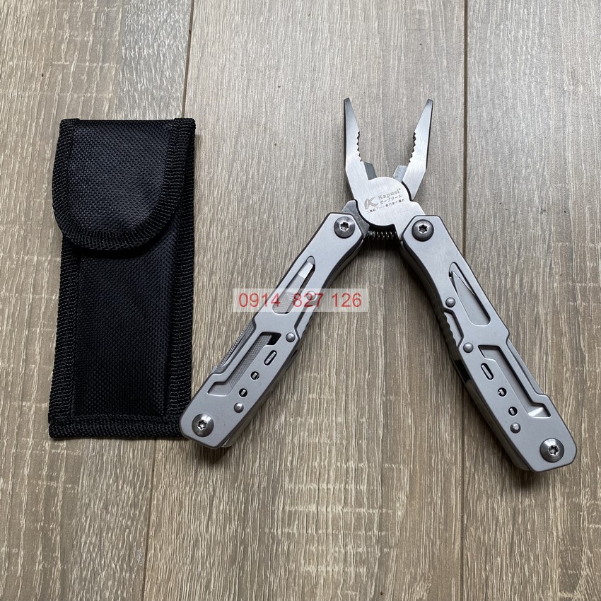 Kìm đa năng 9in1 KAPUSI K-9508, gấp gọn tiện lợi hợp kim thép bền đẹp
