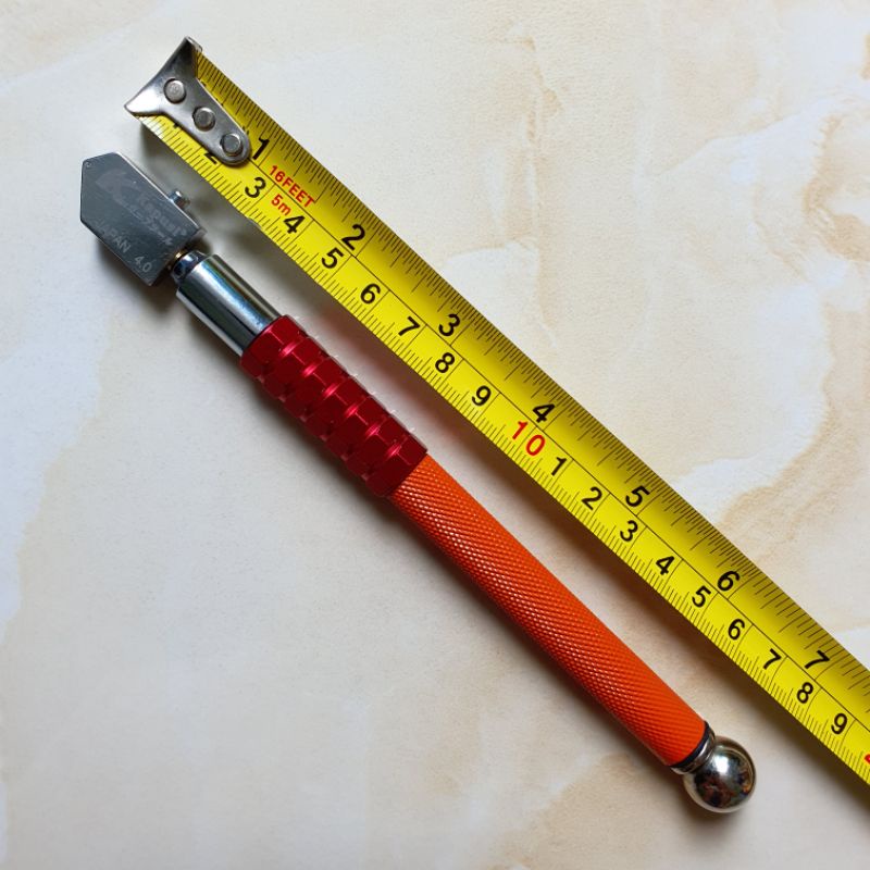 Dao cắt kính K-8737 KAPUSI 4.0MM , cán hợp kim cao cấp, dài 180mm, Cắt kính dày 2 - 19MM
