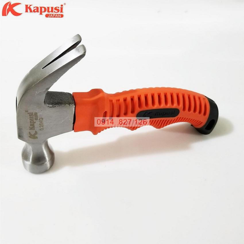 Búa nhổ đinh sừng dê KAPUSI K-0375 dạng lùn chiều dài 15cm, đầu búa nặng 250gr